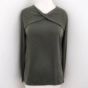 SANDRO long sleeve silk lyocell top